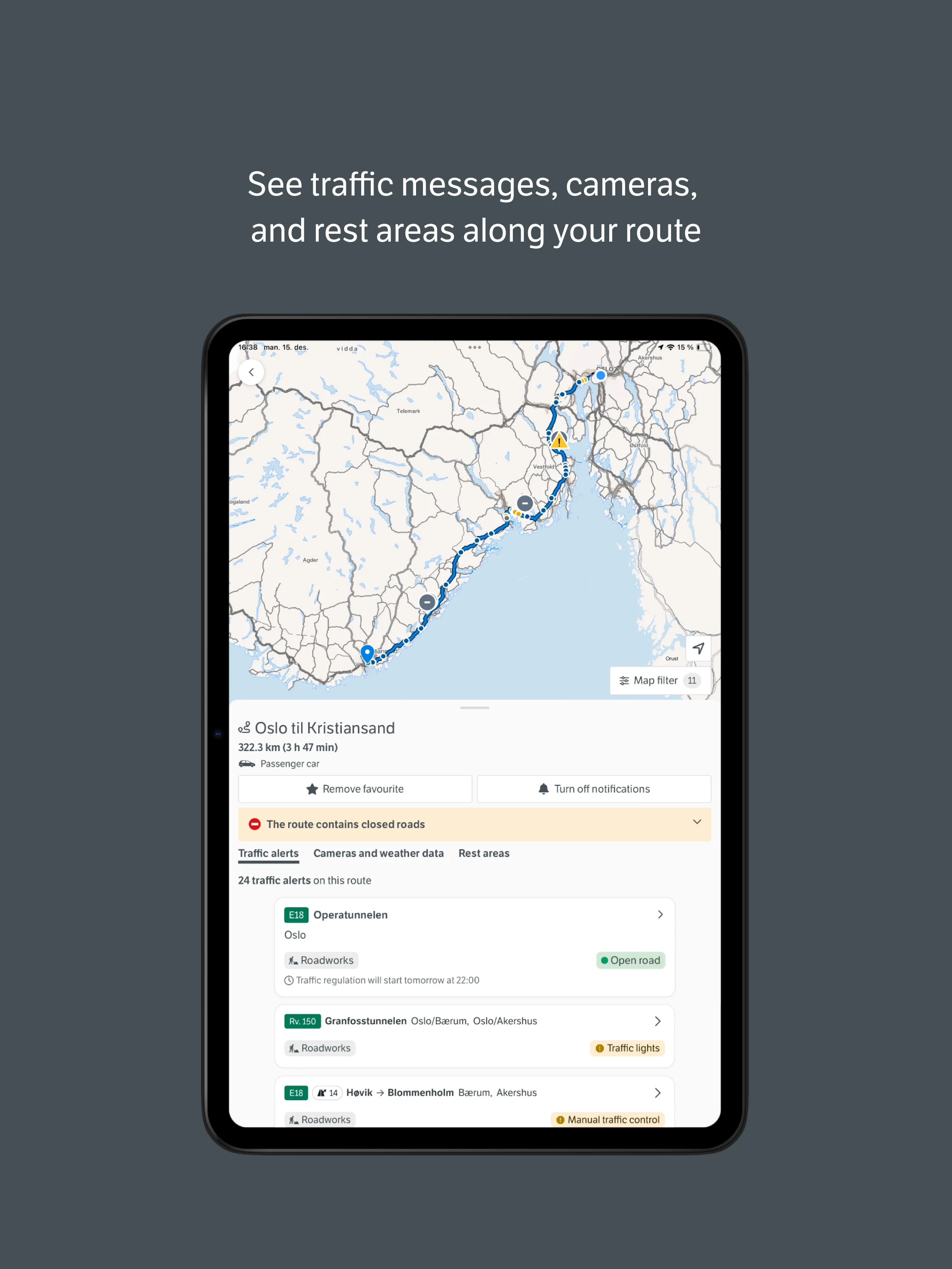 Vegvesen trafikk screenshot